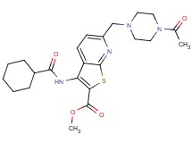 methyl 6-[(4-acetyl-1-piperazinyl)methyl]-3-[(cyclohexylcarbonyl)amino]thieno[2,3-b]pyridine-2-carboxylate