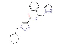 1-(cyclohexylmethyl)-N-[1-phenyl-2-(1H-pyrazol-1-yl)ethyl]-1H-1,2,3-triazole-4-carboxamide