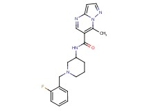 N-[1-(2-fluorobenzyl)-3-piperidinyl]-7-methylpyrazolo[1,5-a]pyrimidine-6-carboxamide