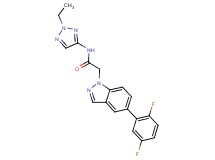 2-[5-(2,5-difluorophenyl)-1H-indazol-1-yl]-N-(2-ethyl-2H-1,2,3-triazol-4-yl)acetamide