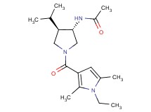 N-{(3S*,4R*)-1-[(1-ethyl-2,5-dimethyl-1H-pyrrol-3-yl)carbonyl]-4-isopropyl-3-pyrrolidinyl}acetamide