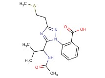 2-{5-[1-(acetylamino)-2-methylpropyl]-3-[2-(methylthio)ethyl]-1H-1,2,4-triazol-1-yl}benzoic acid