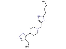 1-[(2-butyl-1H-imidazol-4-yl)methyl]-4-(4-ethyl-1H-pyrazol-5-yl)piperidine