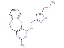 N-{[5-(methoxymethyl)-1H-pyrazol-3-yl]methyl}-2-methyl-5,11-dihydro[1]benzoxepino[3,4-d]pyrimidin-4-amine