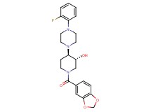 (3R*,4R*)-1-(1,3-benzodioxol-5-ylcarbonyl)-4-[4-(2-fluorophenyl)-1-piperazinyl]-3-piperidinol