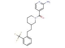 4-[(3-{2-[2-(trifluoromethyl)phenyl]ethyl}-1-piperidinyl)carbonyl]-2-pyridinamine