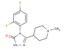 4-(2,4-difluorophenyl)-5-(1-methylpiperidin-4-yl)-2,4-dihydro-3H-1,2,4-triazol-3-one
