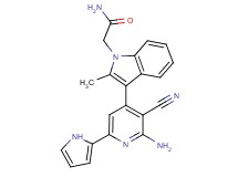 2-{3-[2-amino-3-cyano-6-(1H-pyrrol-2-yl)pyridin-4-yl]-2-methyl-1H-indol-1-yl}acetamide