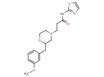 3-[2-(3-methoxybenzyl)-4-morpholinyl]-N-1,3-thiazol-2-ylpropanamide