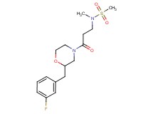 N-{3-[2-(3-fluorobenzyl)-4-morpholinyl]-3-oxopropyl}-N-methylmethanesulfonamide