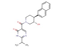5-{[(3S*,4S*)-3-hydroxy-4-(2-naphthyl)piperidin-1-yl]carbonyl}-2-isopropylpyrimidin-4(3H)-one