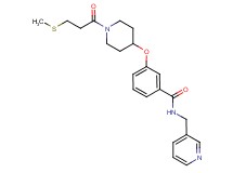 3-({1-[3-(methylthio)propanoyl]-4-piperidinyl}oxy)-N-(3-pyridinylmethyl)benzamide