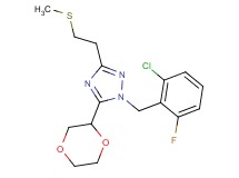 1-(2-chloro-6-fluorobenzyl)-5-(1,4-dioxan-2-yl)-3-[2-(methylthio)ethyl]-1H-1,2,4-triazole