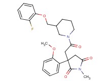 3-(2-{3-[(2-fluorophenoxy)methyl]-1-piperidinyl}-2-oxoethyl)-3-(2-methoxyphenyl)-1-methyl-2,5-pyrrolidinedione