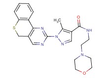 5-methyl-N-[2-(4-morpholinyl)ethyl]-1-(5H-thiochromeno[4,3-d]pyrimidin-2-yl)-1H-pyrazole-4-carboxamide