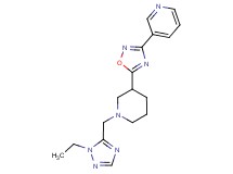 3-(5-{1-[(1-ethyl-1H-1,2,4-triazol-5-yl)methyl]piperidin-3-yl}-1,2,4-oxadiazol-3-yl)pyridine