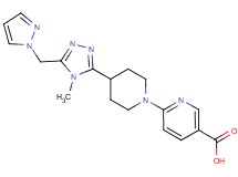 6-{4-[4-methyl-5-(1H-pyrazol-1-ylmethyl)-4H-1,2,4-triazol-3-yl]piperidin-1-yl}nicotinic acid