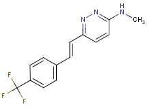 N-methyl-6-{(E)-2-[4-(trifluoromethyl)phenyl]vinyl}pyridazin-3-amine
