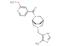 (1S*,5R*)-6-(2-methoxyisonicotinoyl)-3-[(4-methyl-1H-imidazol-5-yl)methyl]-3,6-diazabicyclo[3.2.2]nonane