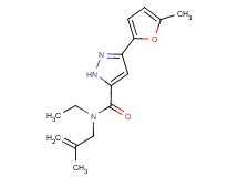 N-ethyl-3-(5-methyl-2-furyl)-N-(2-methylprop-2-en-1-yl)-1H-pyrazole-5-carboxamide