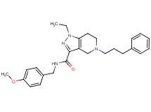 1-ethyl-N-(4-methoxybenzyl)-5-(3-phenylpropyl)-4,5,6,7-tetrahydro-1H-pyrazolo[4,3-c]pyridine-3-carboxamide