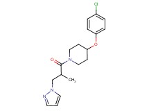 4-(4-chlorophenoxy)-1-[2-methyl-3-(1H-pyrazol-1-yl)propanoyl]piperidine