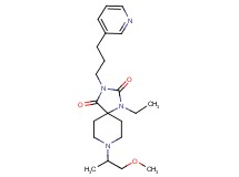 1-ethyl-8-(2-methoxy-1-methylethyl)-3-[3-(3-pyridinyl)propyl]-1,3,8-triazaspiro[4.5]decane-2,4-dione