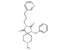 1-benzyl-8-methyl-3-[3-(3-pyridinyl)propyl]-1,3,8-triazaspiro[4.5]decane-2,4-dione