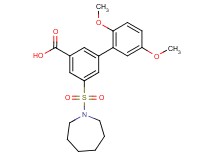 5-(azepan-1-ylsulfonyl)-2',5'-dimethoxybiphenyl-3-carboxylic acid