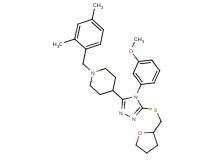 1-(2,4-dimethylbenzyl)-4-{4-(3-methoxyphenyl)-5-[(tetrahydro-2-furanylmethyl)thio]-4H-1,2,4-triazol-3-yl}piperidine
