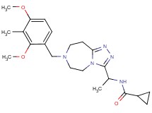 N-{1-[7-(2,4-dimethoxy-3-methylbenzyl)-6,7,8,9-tetrahydro-5H-[1,2,4]triazolo[4,3-d][1,4]diazepin-3-yl]ethyl}cyclopropanecarboxamide