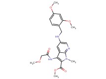 methyl 5-[(2,4-dimethoxybenzyl)amino]-3-[(methoxyacetyl)amino]-1-methyl-1H-pyrrolo[2,3-b]pyridine-2-carboxylate