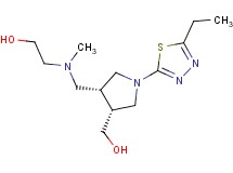 2-[{[(3R*,4R*)-1-(5-ethyl-1,3,4-thiadiazol-2-yl)-4-(hydroxymethyl)pyrrolidin-3-yl]methyl}(methyl)amino]ethanol