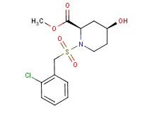 methyl (2R*,4S*)-1-[(2-chlorobenzyl)sulfonyl]-4-hydroxypiperidine-2-carboxylate