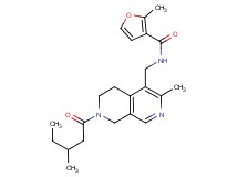 2-methyl-N-{[3-methyl-7-(3-methylpentanoyl)-5,6,7,8-tetrahydro-2,7-naphthyridin-4-yl]methyl}-3-furamide