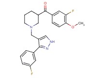 (3-fluoro-4-methoxyphenyl)(1-{[3-(3-fluorophenyl)-1H-pyrazol-4-yl]methyl}-3-piperidinyl)methanone