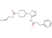 N-allyl-4-{5-[(3-phenylpropanoyl)amino]-1H-pyrazol-1-yl}-1-piperidinecarboxamide