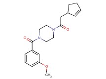 1-(2-cyclopenten-1-ylacetyl)-4-(3-methoxybenzoyl)piperazine