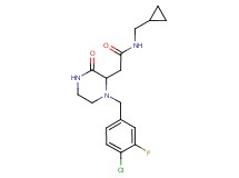 2-[1-(4-chloro-3-fluorobenzyl)-3-oxo-2-piperazinyl]-N-(cyclopropylmethyl)acetamide