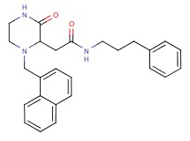 2-[1-(1-naphthylmethyl)-3-oxo-2-piperazinyl]-N-(3-phenylpropyl)acetamide