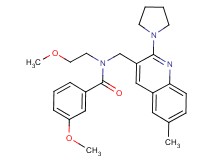3-methoxy-N-(2-methoxyethyl)-N-{[6-methyl-2-(1-pyrrolidinyl)-3-quinolinyl]methyl}benzamide