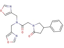 N,N-bis(1,3-oxazol-4-ylmethyl)-2-(2-oxo-4-phenylpyrrolidin-1-yl)acetamide