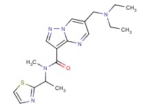 6-[(diethylamino)methyl]-N-methyl-N-[1-(1,3-thiazol-2-yl)ethyl]pyrazolo[1,5-a]pyrimidine-3-carboxamide