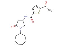 5-acetyl-N-(1-cycloheptyl-5-oxo-3-pyrrolidinyl)-2-thiophenecarboxamide