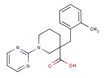 3-(2-methylbenzyl)-1-pyrimidin-2-ylpiperidine-3-carboxylic acid
