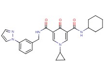 N-cyclohexyl-1-cyclopropyl-4-oxo-N'-[3-(1H-pyrazol-1-yl)benzyl]-1,4-dihydro-3,5-pyridinedicarboxamide