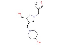 1-{[(3R*,4R*)-1-(3-furylmethyl)-4-(hydroxymethyl)pyrrolidin-3-yl]methyl}piperidin-4-ol