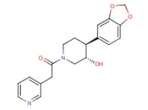 (3S*,4S*)-4-(1,3-benzodioxol-5-yl)-1-(pyridin-3-ylacetyl)piperidin-3-ol
