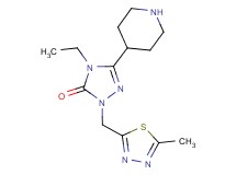 4-ethyl-2-[(5-methyl-1,3,4-thiadiazol-2-yl)methyl]-5-(4-piperidinyl)-2,4-dihydro-3H-1,2,4-triazol-3-one hydrochloride