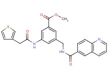 methyl 3-{[(6-quinolinylcarbonyl)amino]methyl}-5-[(3-thienylacetyl)amino]benzoate
